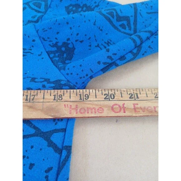 Vintage 90s Directions By Block Sweatshirt Womens S Blue Pizza Print *flaw - Picture 3 of 8